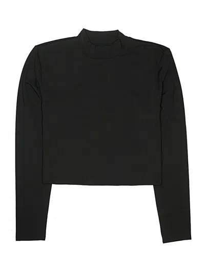 Pre-owned Babaton Long Sleeve Top Black Turtleneck Tops