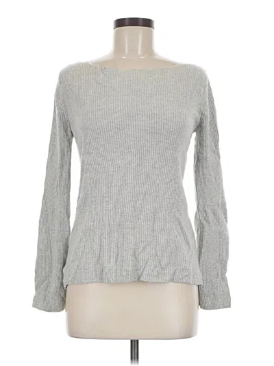 Pre-owned Babaton Long Sleeve Top Gray Boatneck Tops