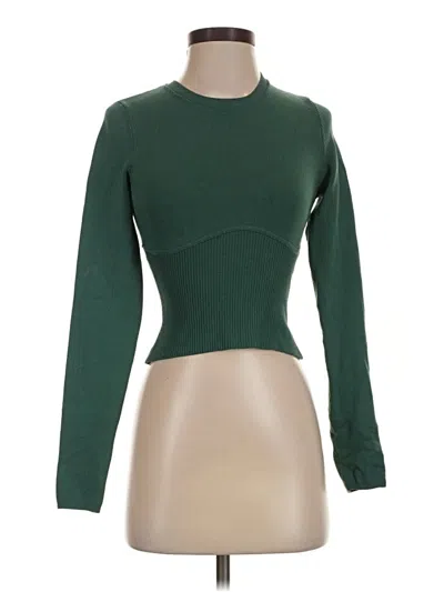 Pre-owned Babaton Long Sleeve Top Green Turtleneck Tops