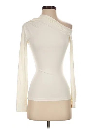 Pre-owned Babaton Long Sleeve Top Ivory One Shoulder Neckline Tops