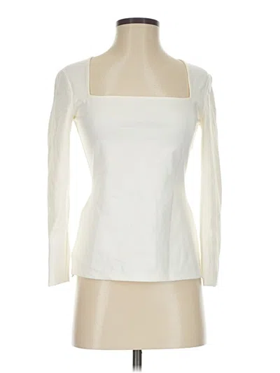 Pre-owned Babaton Long Sleeve Top Ivory Square Neckline Tops