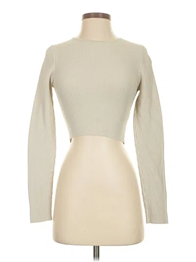 Pre-owned Babaton Long Sleeve Top Ivory Turtleneck Tops