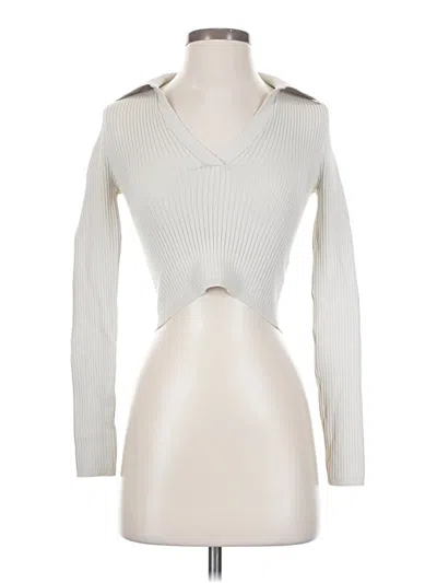 Pre-owned Babaton Long Sleeve Top Ivory Turtleneck Tops