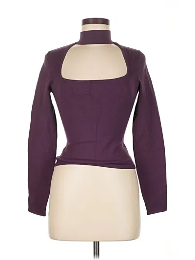 Pre-owned Babaton Long Sleeve Top Purple Turtleneck Tops