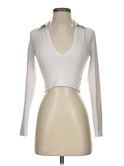 Pre-owned Babaton Long Sleeve T-shirt In Ivory