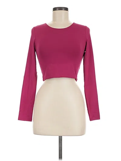 Pre-owned Babaton Long Sleeve T-shirt In Pink