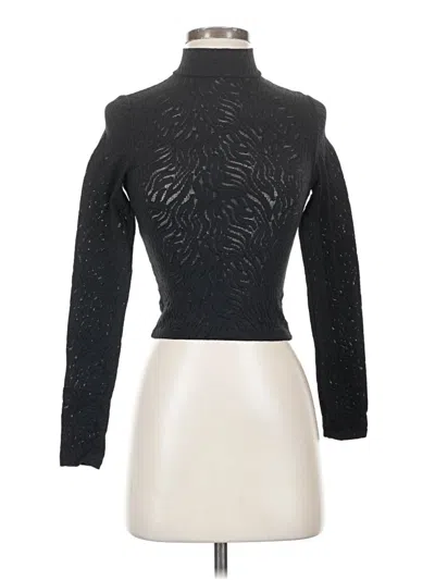 Pre-owned Babaton Long Sleeve Turtleneck In Black