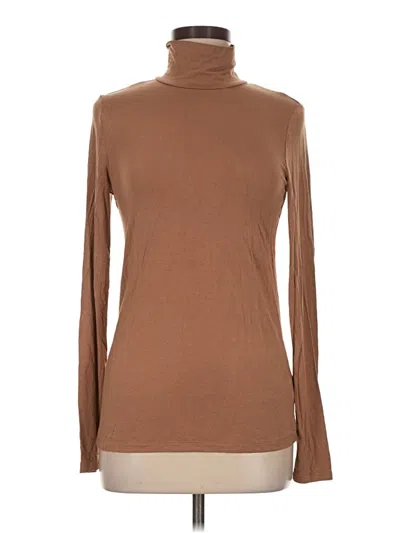 Pre-owned Babaton Long Sleeve Turtleneck In Brown