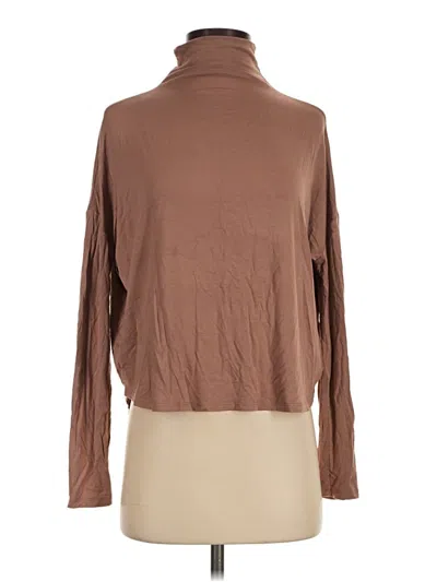 Pre-owned Babaton Long Sleeve Turtleneck In Brown