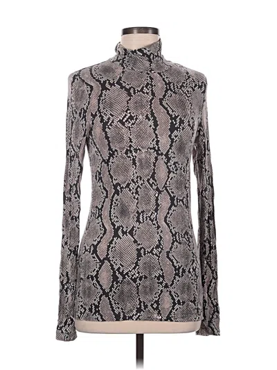 Pre-owned Babaton Long Sleeve Turtleneck In Gray