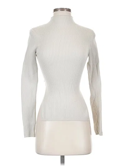 Pre-owned Babaton Long Sleeve Turtleneck In Ivory
