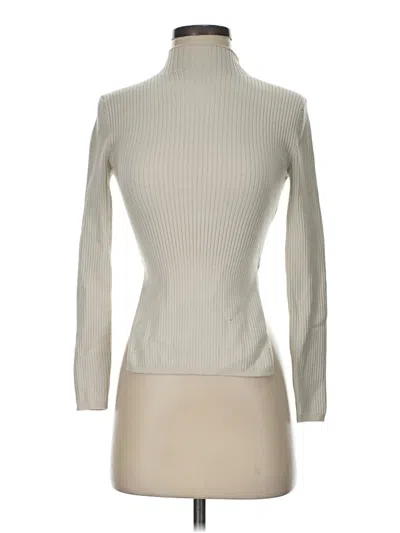 Pre-owned Babaton Long Sleeve Turtleneck In Ivory
