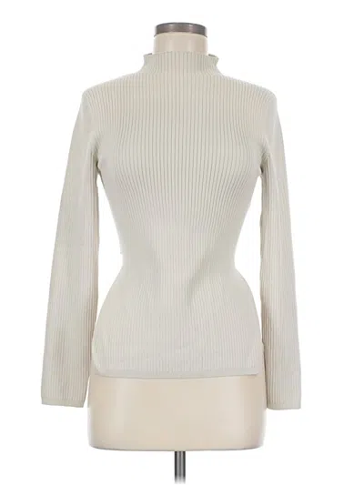 Pre-owned Babaton Long Sleeve Turtleneck In Ivory
