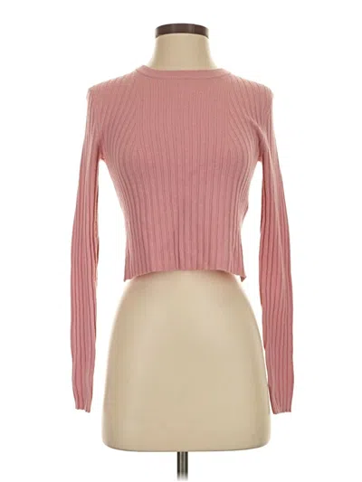 Pre-owned Babaton Long Sleeve Turtleneck In Pink