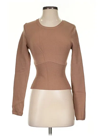 Pre-owned Babaton Pullover Sweater In Brown