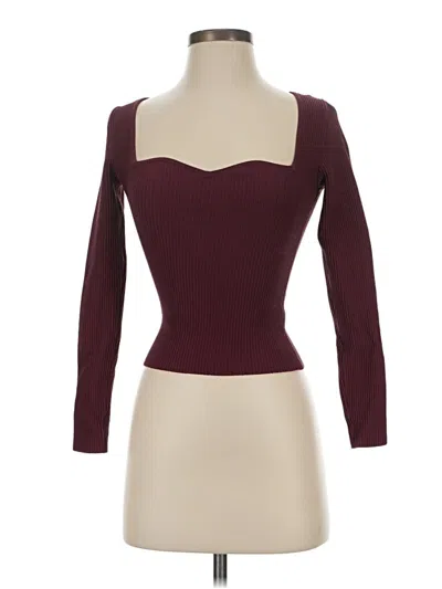 Pre-owned Babaton Pullover Sweater In Burgundy