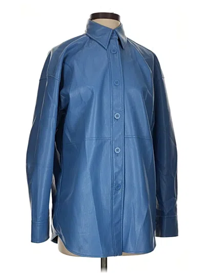 Pre-owned Babaton Raincoat In Blue