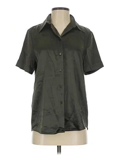 Pre-owned Babaton Short Sleeve Blouse In Gray