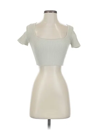 Pre-owned Babaton Short Sleeve T-shirt In White