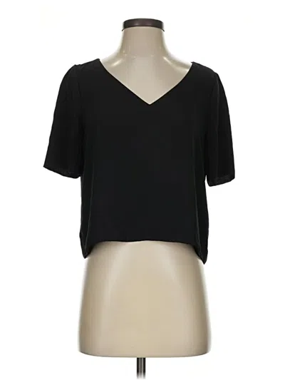 Pre-owned Babaton Short Sleeve Top Black V-neck Tops
