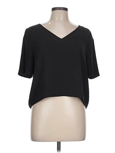 Pre-owned Babaton Short Sleeve Top Black V-neck Tops