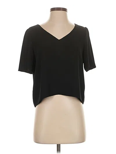 Pre-owned Babaton Short Sleeve Top Black V-neck Tops
