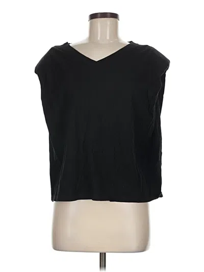 Pre-owned Babaton Short Sleeve Top Black V-neck Tops