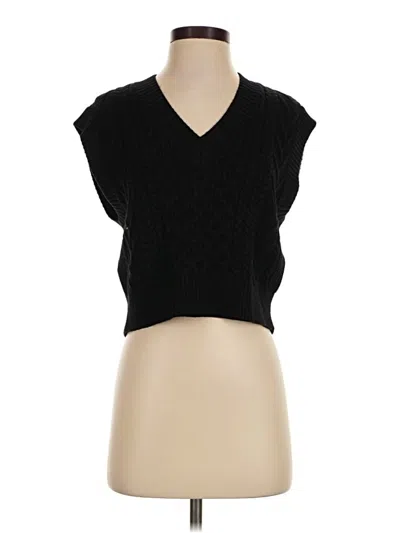 Pre-owned Babaton Short Sleeve Top Black V-neck Tops