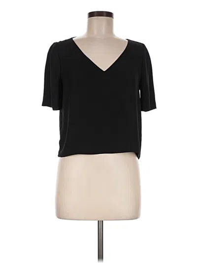 Pre-owned Babaton Short Sleeve Top Black V-neck Tops