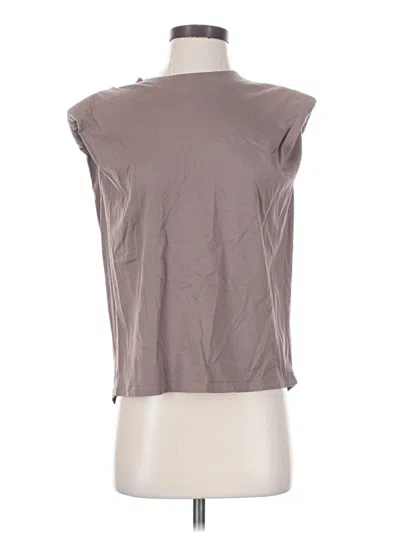 Pre-owned Babaton Short Sleeve Top Gray Boatneck Tops