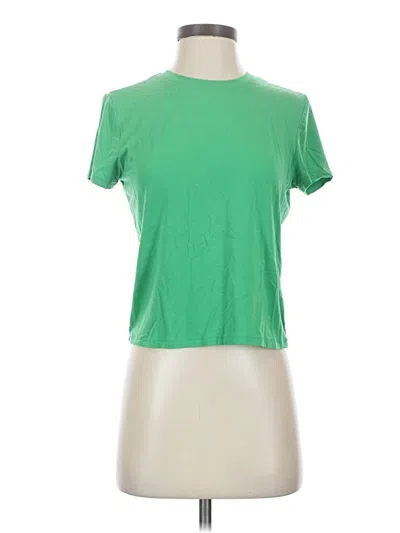 Pre-owned Babaton Short Sleeve Top Green Crew Neck Tops