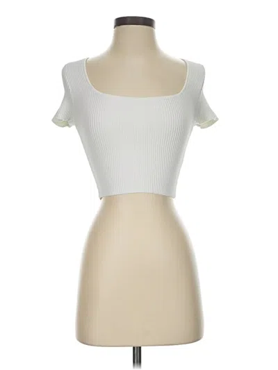 Pre-owned Babaton Short Sleeve T-shirt In Ivory