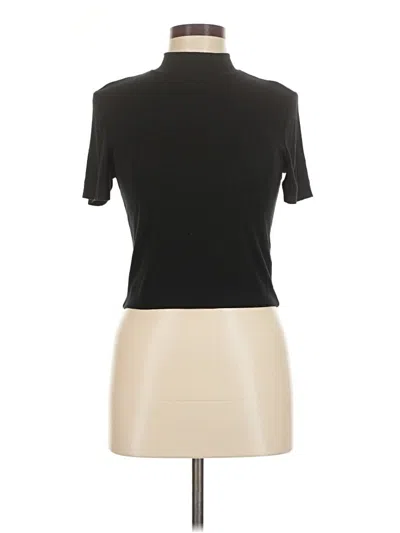 Pre-owned Babaton Short Sleeve Turtleneck In Black