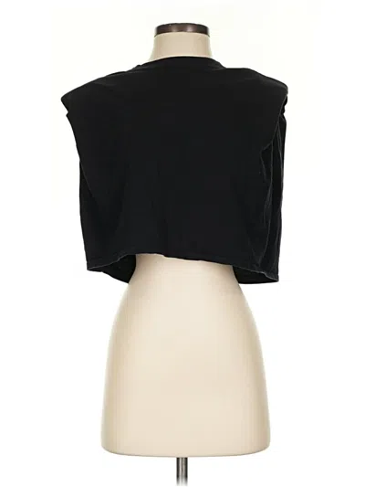 Pre-owned Babaton Short Sleeve Turtleneck In Black