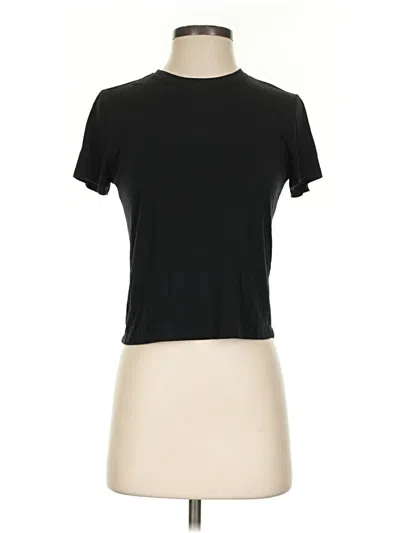 Pre-owned Babaton Short Sleeve Turtleneck In Black