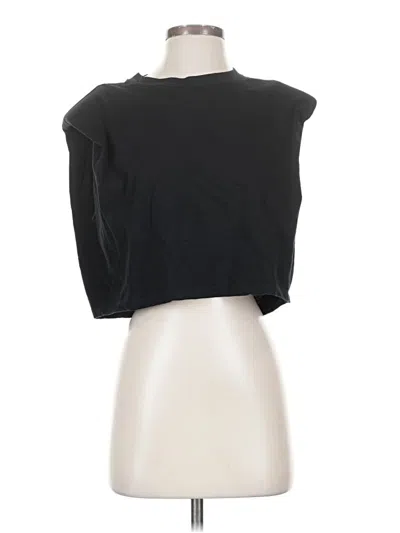 Pre-owned Babaton Short Sleeve Turtleneck In Black