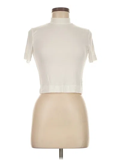 Pre-owned Babaton Short Sleeve Turtleneck In Ivory