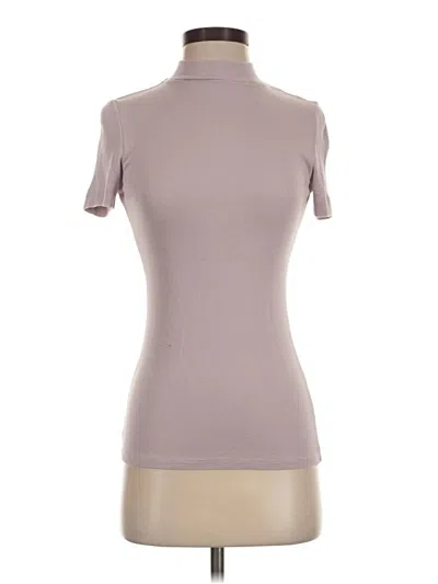 Pre-owned Babaton Short Sleeve Turtleneck In Tan