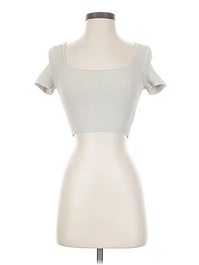 Babaton Short Sleeve Turtleneck In White