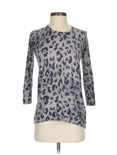 Pre-owned Babaton Silk Cardigan Sweater In Gray