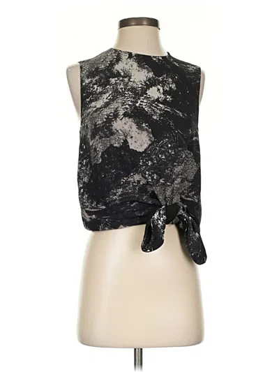 Pre-owned Babaton Sleeveless Blouse In Black