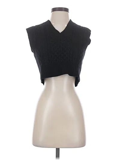 Pre-owned Babaton Sleeveless Blouse In Black