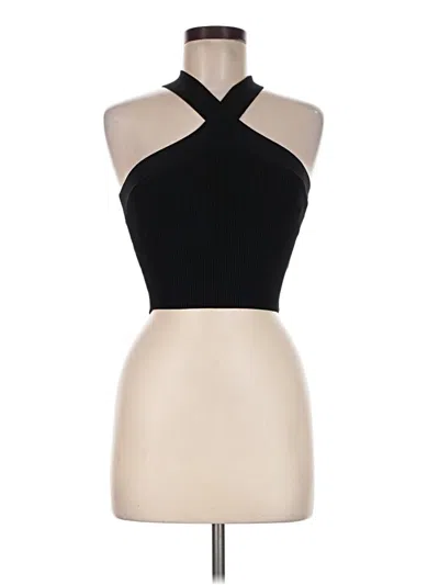 Pre-owned Babaton Sleeveless Blouse In Black
