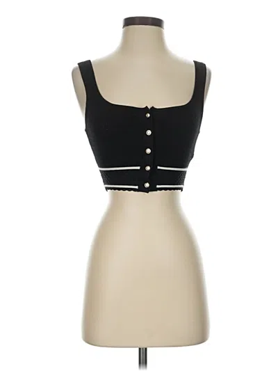 Pre-owned Babaton Sleeveless Blouse In Black