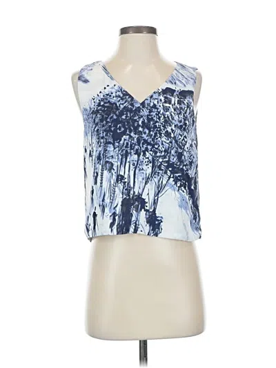 Pre-owned Babaton Sleeveless Blouse In Blue