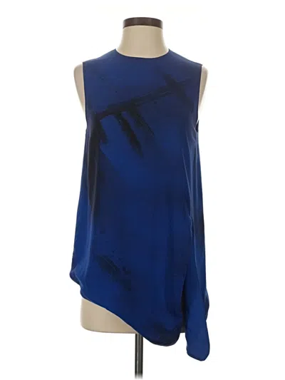 Pre-owned Babaton Sleeveless Blouse In Blue
