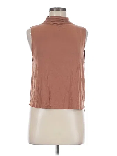 Pre-owned Babaton Sleeveless Blouse In Brown