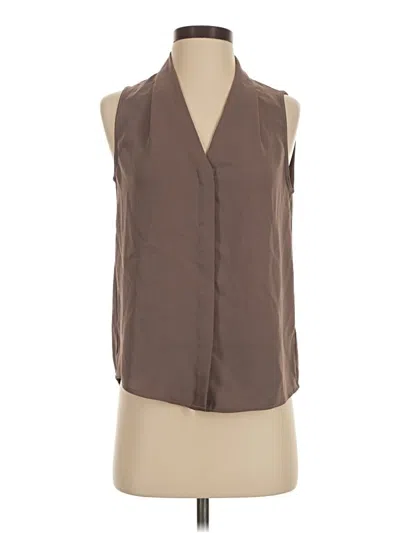 Pre-owned Babaton Sleeveless Blouse In Brown