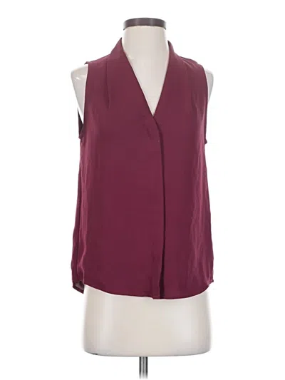 Pre-owned Babaton Sleeveless Blouse In Burgundy