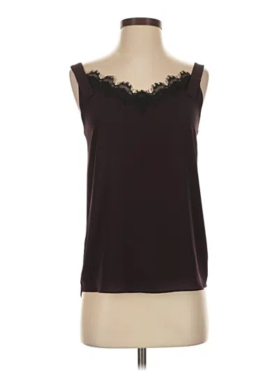 Pre-owned Babaton Sleeveless Blouse In Burgundy